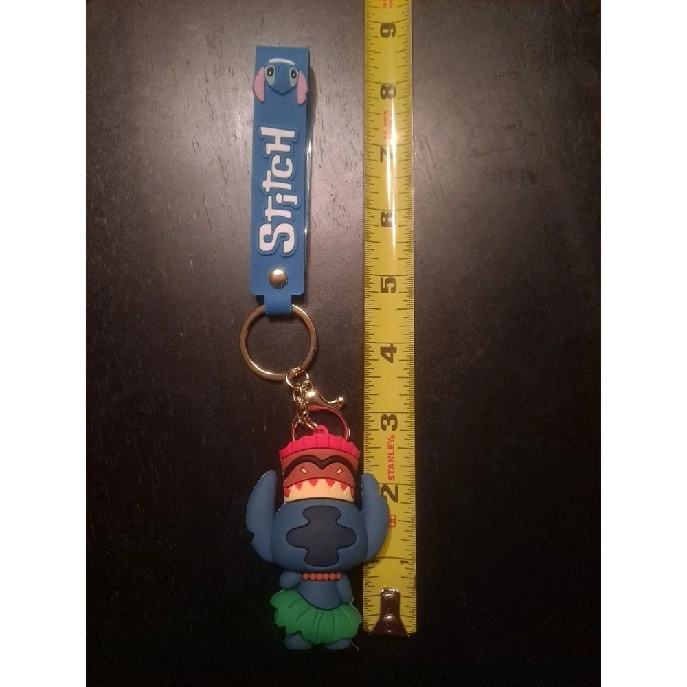 Disney Lilo & Stitch 3D PVC Keychain Backpack Clip Keyring Pendant‎ Wristlet